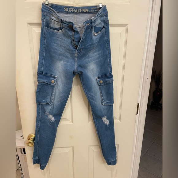 Women Cargo Supra Denim Jeans Size 9 - Picture 1 of 3